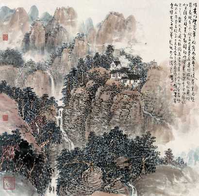 王克文 秋山图 镜心